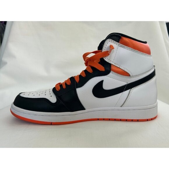Air Jordan 1 Retro High OG Electro Orange Black White Leather Sneakers Size 8 main image 12